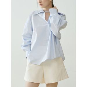 [헤레이스]오버핏 유니크 카라 셔츠_YMSH26SS218