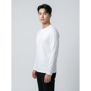 [BY파크랜드][보스트로]화이트 슬릿넥 티셔츠-M1TB2211008B