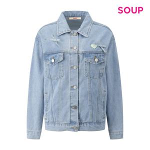SOUP  리본 앤 하트 디테일 데님 자켓 (S63JK02)