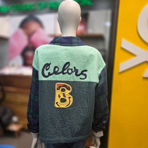 [베네통]컬러믹스 체크 남방점퍼  BAJPA9411MD_DG