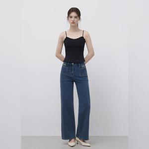 잇미샤 체인 장식 패치포켓 데님 팬츠 ITQ4DPT890