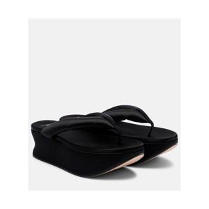 발렌시아가 Gaeta 새틴 웨지 통 샌들 P01159684