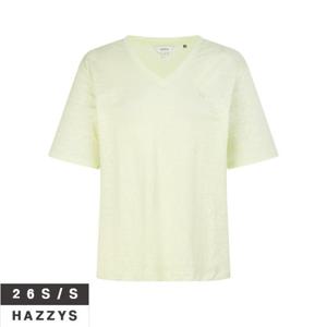 헤지스여성 HSTS6BC38 [Essential] 브이넥 린넨 반팔 티셔츠