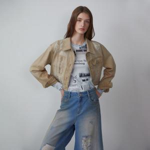 [에고이스트][CAPSULE LINE] 카치온 워시드 데님 숏자켓 ES2DZ361