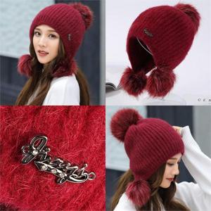 [강물처럼]위쉬몰 DT 귀달이방울털모자(C413H101) 와인 (6475806