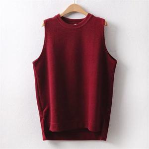 [강물처럼]아이우먼 심플 업 골지 조끼 WWw113M012 빅사이즈 (63