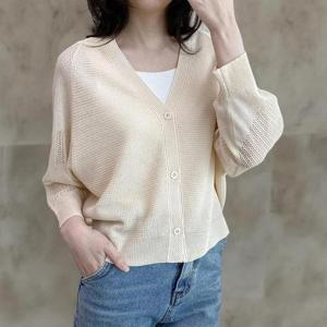 [다잇템]여자 V넥 비스코스 스웨터 네트 가디건 (33259241A)