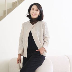 [쉬즈마담]J31797 와플자가드 플리츠 가디건&자켓 50대 엄마옷