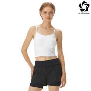 뮬라웨어 여성 컴피 심리스 크롭 브라탑 AWNEBR309-WH-YDP