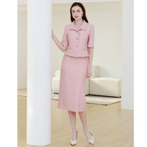 [미니멈]트위드 언발 파이핑 스커트 (MZBAWS3340 LP)_IC