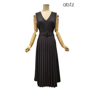 [에이비에프지]앞 주름 포인트 민소매 롱 원피스 APA5HO32G