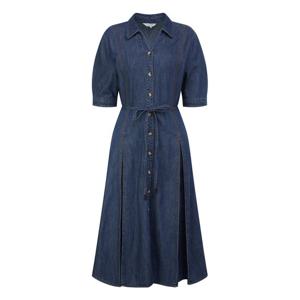 헤지스 여성 26SS 데님 플레어 원피스 다크네이비 HSDR6B301N3