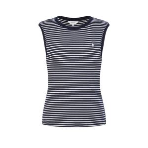 헤지스 여성 26SS Essential 잔스트라이프 단독형 민소매 네이비 HSTS6B402N2