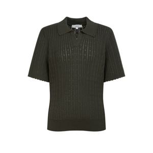 헤지스 여성 26SS 강연 스카시조직 티카라 풀오버 다크카키 HSSW6B303K3