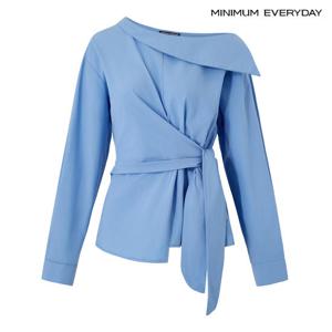 [미니멈][미니멈 에브리데이]랩 스타일 오프 숄더 끈 긴팔 블라우스 (EC1BA019D)