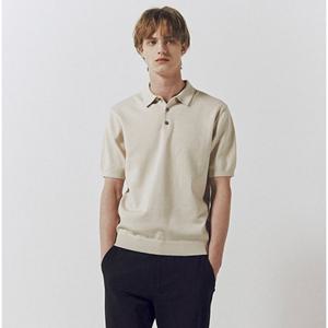 [지오다노]남성 카라 폴로넥 단추 기본 반팔 니트 056510