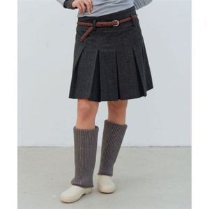 벤시몽 PLEATS MINI SKIRT - CHARCOAL 422941