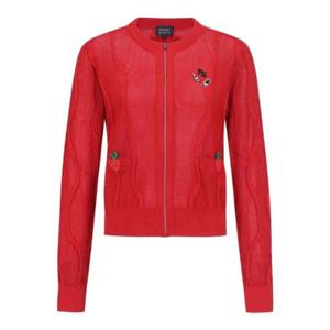 파리게이츠골프자켓 NQC 521D2SD506_RE 여성 웨이브 라인 메쉬 집업 가디건