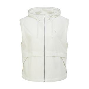 헤지스 골프 여성 26SS 화이트 여성 등판 메쉬 후디 베스트 집업 HWJU6B312OW