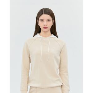 헤지스 골프 여성 26SSONLINE EXCLUSIVE 베이지 여성 저지 후드 맨투맨 티셔츠 HWTS6A902I1