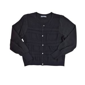 [르니앤맥코이(여성)]쉬폰소매 단추 포인트 니트티(MN05KN404FJY)