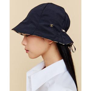 [인기신상] [DCHE6E232BK] [뒷 밴딩] 슬릿 포인트 체크스트랩 블랙 버킷햇