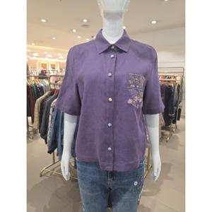 [비꼴리끄] 린넨 자수 셔츠 블라우스 B262WB1010250