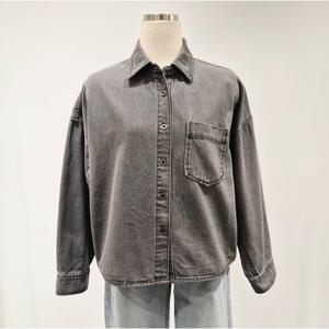 [비지트인뉴욕]데님 크롭 셔츠 VC3LS16