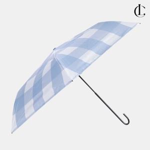 엘케이트 경량 3단 수동 접이식 UV차단 암막코팅 깅엄체크 미니 양산 우산 LDDR172