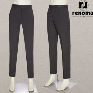 [레노마캐주얼]SS 25년 봄여름 블랙 솔리드 사방스판 밴딩 슬랙스 RRPIBP01AJD