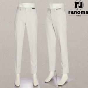 [레노마캐주얼]SS 25년 아이보리 솔리드 링클프리 사방스판 밴딩 슬랙스 RRPIBP03AJD