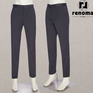[레노마캐주얼]SS 25년 네이비 솔리드 링클프리 사방스판 밴딩 슬랙스 RRPIBP02AJD