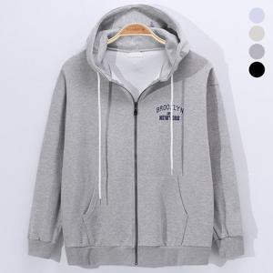 [후앙스] 데일리 백프린팅 포인트 루즈핏 후드 집업 EYHD1118