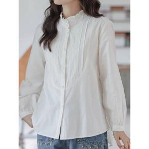 [예쎄][귈림] 프릴넥 레이스 핀턱 블라우스(G6SBL053P)