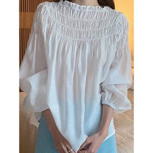 [예쎄][귈림] 로맨틱 스모크 셔링 블라우스(G6SBL051P)