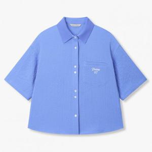 보브  (7156260008) 니트 카라 시어서커 셔츠