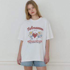 [아워호프] 엔젤 그래픽 티셔츠 - White [HK26SP-TS30-WHI]