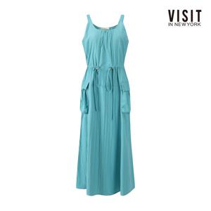 비지트인뉴욕  내추럴 실루엣 스트링 롱 원피스 (V63OP02)
