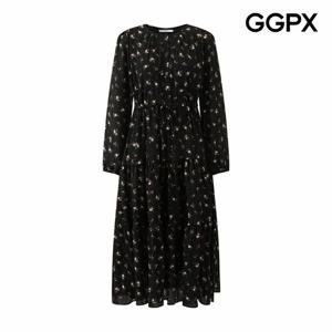 [GGPX] 플라워 패턴 스트링 원피스 (GQ3OP004F)