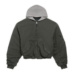 발렌시아가 플랩 프런트 포켓 후드 봄버 재킷 857699 TTP101140