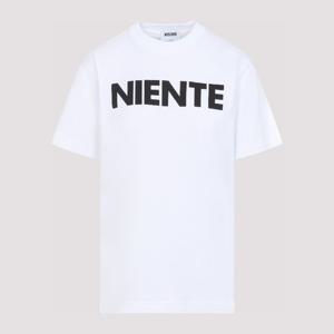 모스키노 볼드 텍스트 크루넥 티셔츠 261DA07080441 1001