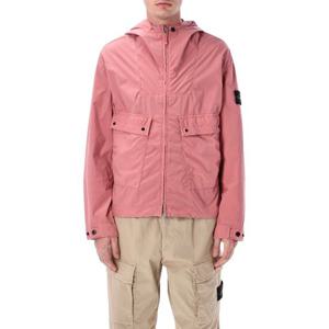 스톤아일랜드 슬리브 로고 패치 어드저스터블 후드 재킷 410005