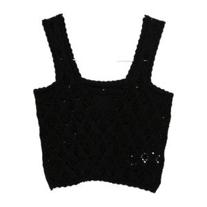 셀린느 스퀘어넥 크로셰 슬리브리스 티셔츠 RC0CU 3B5738NO