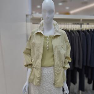 [나이스클랍]허리 스트링 배색 점퍼 A262PWU302_DG_DG