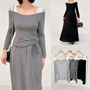 [강물처럼]위쉬몰 RA 볼드끈오프숄더티셔츠(X430H603) 빅사이즈