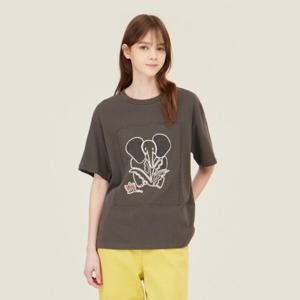 [베네통]코끼리 자수 크로셰 티셔츠_BATSA7631