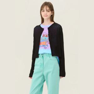 [베네통]백 리본 자수 가디건_BAKCA4631