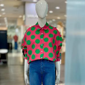 [클리지]동그라미 배색 셔츠 남방 CQ3WBL16