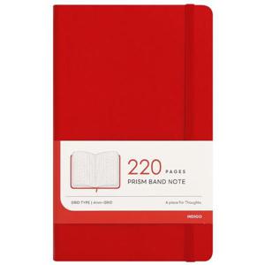 [인디고] 프리즘 220 모눈 밴드 노트 (A5 그리드 양장) - 레드