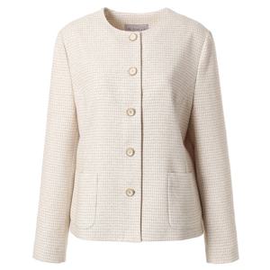 [마담포라]노카라 금장 단추 포인트 트위드 자켓MC1JK506A